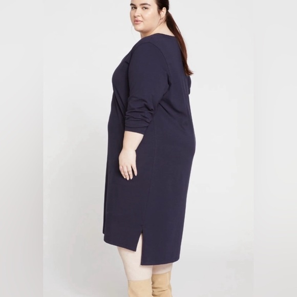 NWT Universal Standard Tesino Long Sleeve Jersey Dress Midnight 2XS/ 6-8 - Picture 1 of 14
